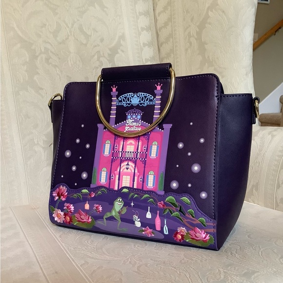 Loungefly Disney Tiana’s Place Crossbody Satchel Bag Purse Princess & Frog - Picture 2 of 9